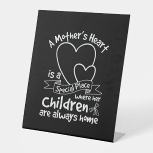 Mother Gift A Mother's Heart Pedestal Sign