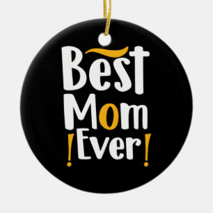 Mother Gift Best Mum Ever Ceramic Tree Decoration