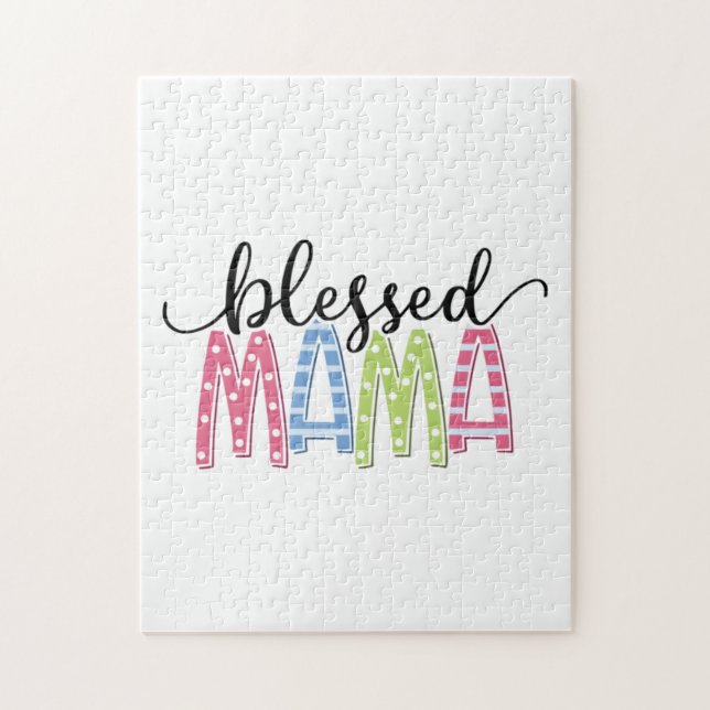 Mother Gift Blessed Mama Jigsaw Puzzle (Vertical)