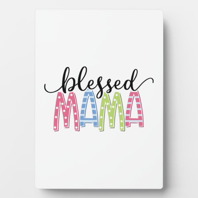 Mother Gift Blessed Mama Plaque (Front)