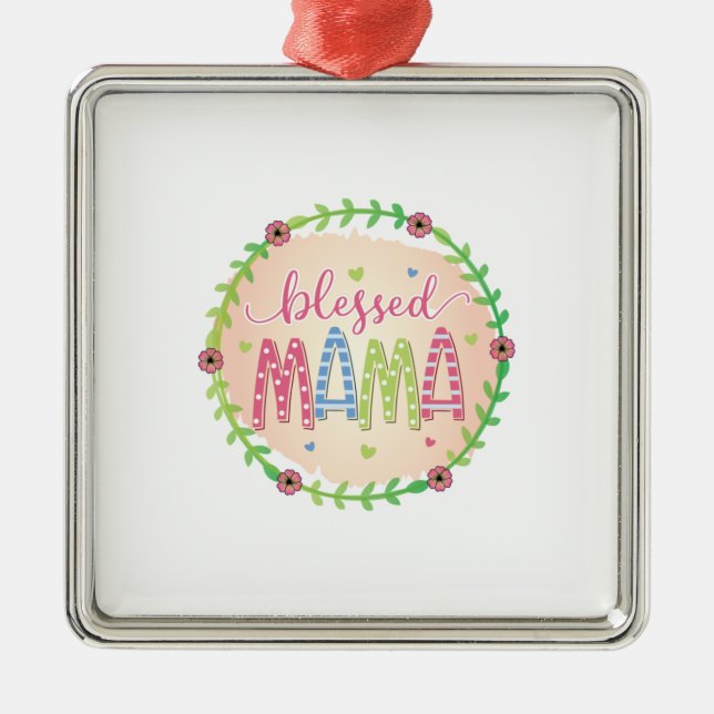 Mother Gift Blessed Mother Metal Tree Decoration (Front)