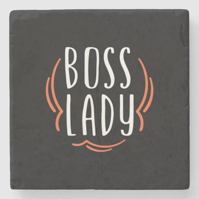 Mother Gift Boss Lady Stone Coaster (Front)