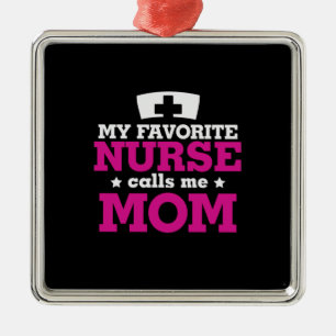 Mother Gift Favourite Nurse Calls Me Mum Metal Tree Decoration