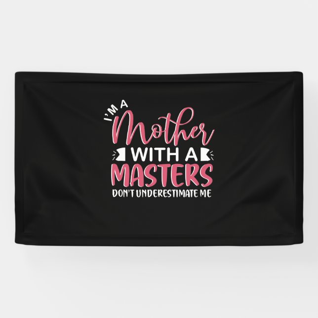 Mother Gift I Am A Mother With A Master Banner (Horizontal)