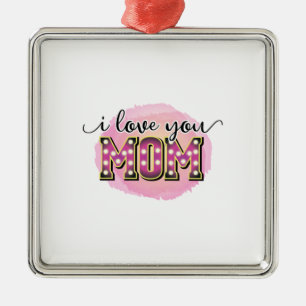 Mother Gift I Love You Mum Metal Tree Decoration
