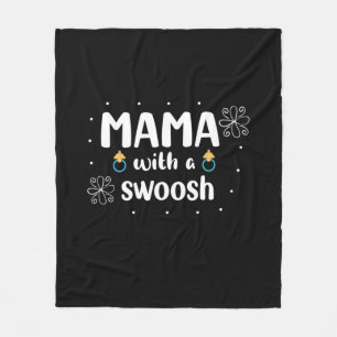 Mother Gift Mama With A Swoosh Fleece Blanket