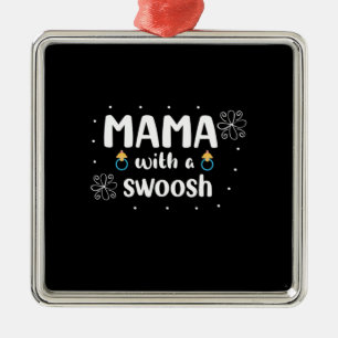 Mother Gift Mama With A Swoosh Metal Tree Decoration