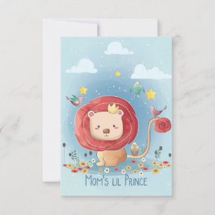 Mother Gift Mother's Lion Prince Thank You Card