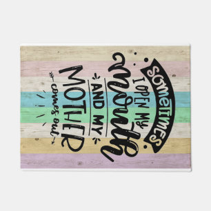 Mother Gift My Mother Comes Out Doormat