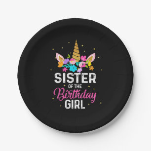 Mother Gift Sister Of The Birthday Girl Birthday Paper Plate
