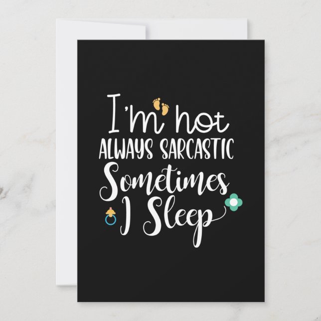 Mother Gift Sometimes I Sleep Invitation (Front)