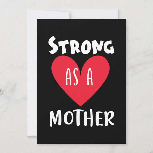 Mother Gift Strong As A Mother Invitation (Front)