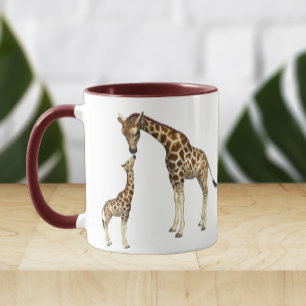 Mother Giraffe and Baby Giraffe Mug
