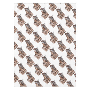 Mother Giraffe with Baby Giraffe Tablecloth