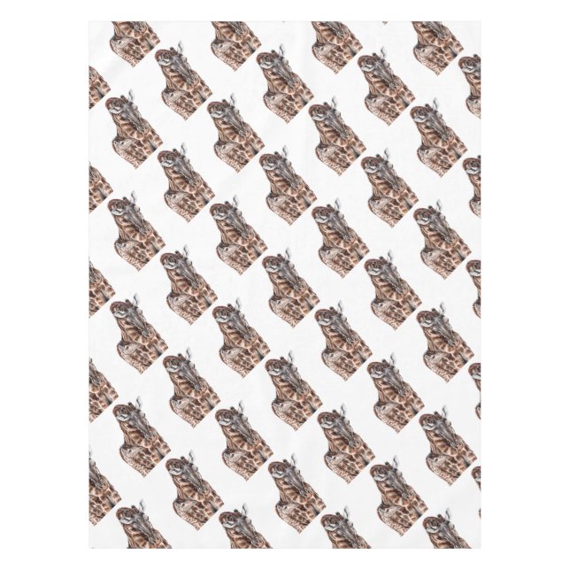Mother Giraffe with Baby Giraffe Tablecloth (Front)