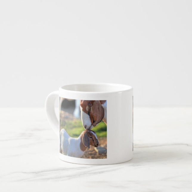 Mother Goat & Baby Espresso Cup (Front Left)
