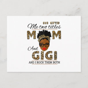 Mother God Gifted Mum And Gigi Birthday Postcard