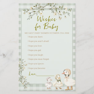 Mother Goose and Baby Gosling Wishes for Baby Game