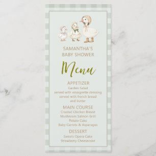 Mother Goose and Gosling Baby Shower Menu