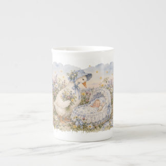 Mother Goose Baby Cradle Baby Shower Bone China Mug