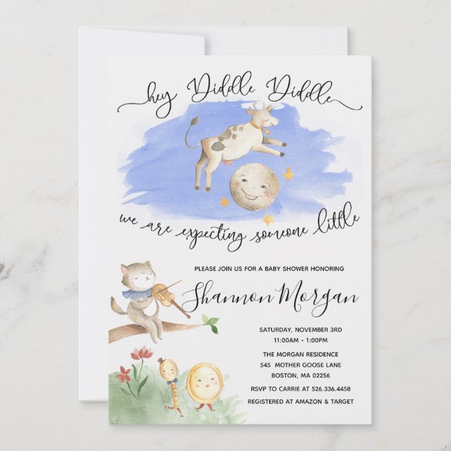 Mother Goose Baby Shower Invitation (Front)