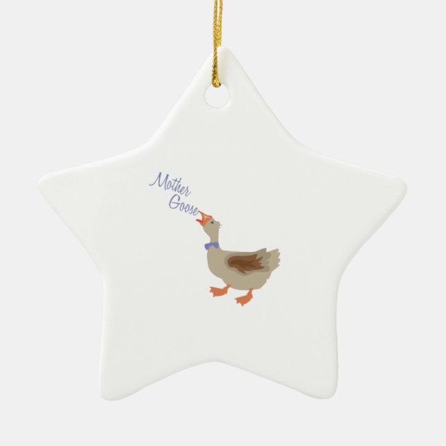 Mother Goose Ceramic Tree Decoration (Front)