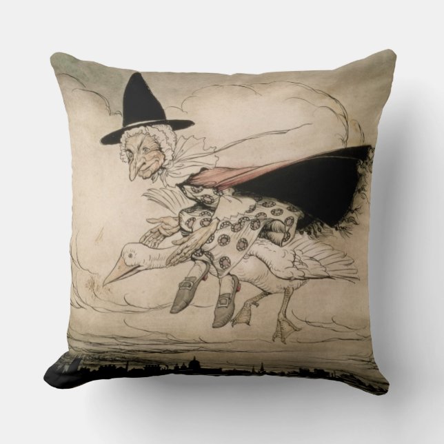 Mother Goose, frontispiece of 'Mother Goose The Ol Cushion (Front)