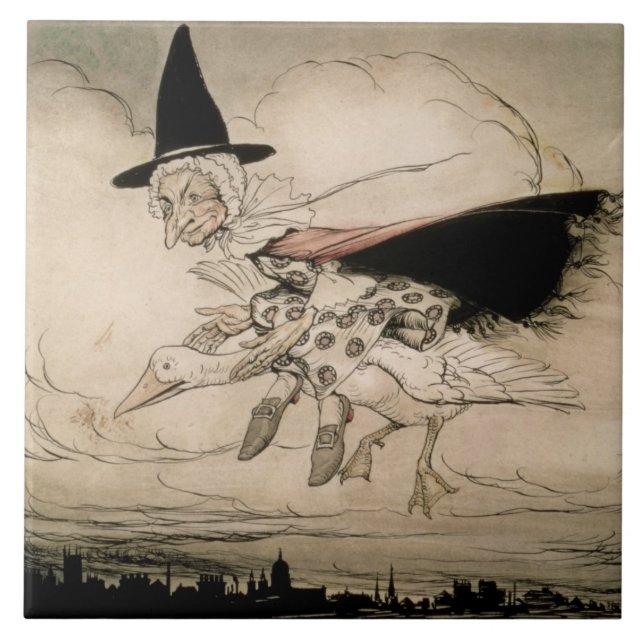 Mother Goose, frontispiece of 'Mother Goose The Ol Tile (Front)