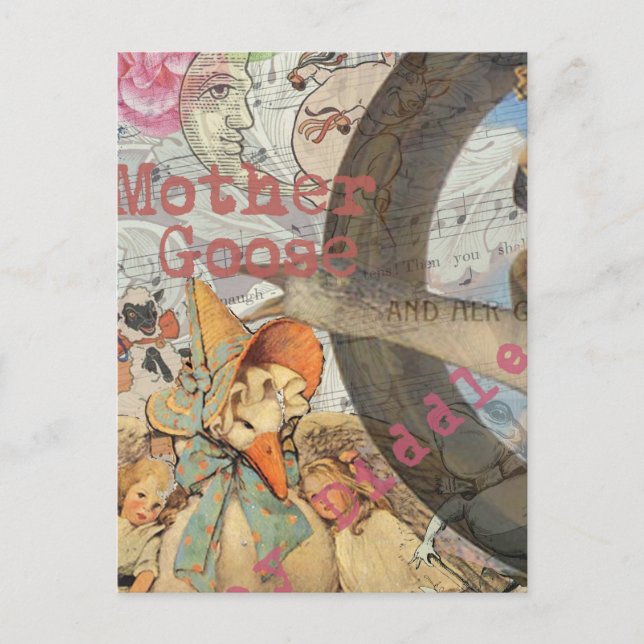 Mother Goose Nursery Rhyme Fairy Tale Postcard (Front)