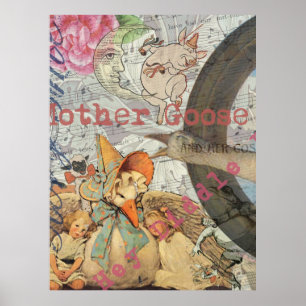 Mother Goose Nursery Rhyme Fairy Tale Poster