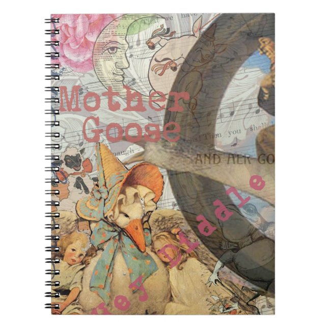 Mother Goose Nursery Rhyme Fairy Tale Spiral Notebook (Front)