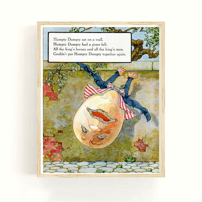 Mother Goose Nursery Rhyme Humpty Dumpty Nursery Poster (Creator Uploaded)