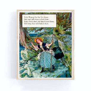 Mother Goose Nursery Rhyme Little Bo Peep Nursery Poster