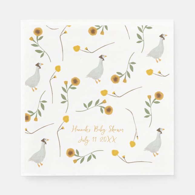 Mother Goose Nursery Rhyme Sunflower Napkin (Front)