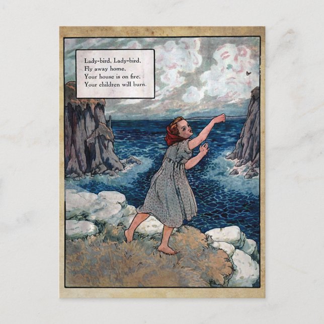 mother goose nursery rhymes 5 postcard (Front)