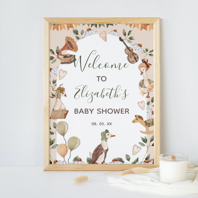 Mother Goose Nursery Rhymes Baby Shower Welcome Poster (Creator Uploaded)