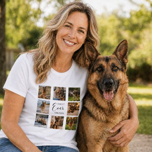 Mother GSD dog mum photo collage Tri-Blend Shirt