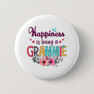 Mother Happiness Is Being A Grammie Ever Birthday 6 Cm Round Badge