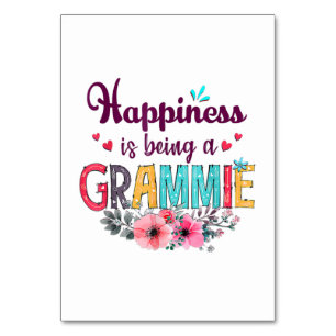 Mother Happiness Is Being A Grammie Ever Birthday Table Number