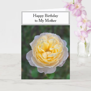 Mother Happy Birthday Yellow Rose Card