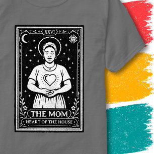 Mother Heart Celestial Vintage Tarot Art Style Mum T-Shirt