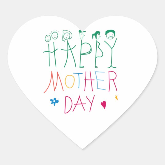 Mother   heart sticker (Front)
