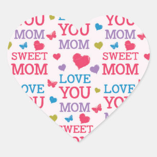 Mother heart sticker