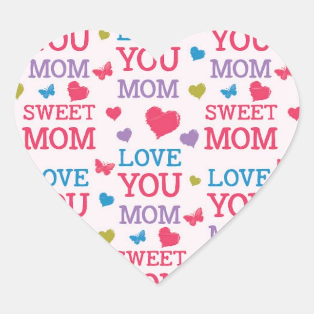 Mother   heart sticker (Front)