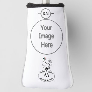 Mother Hen Nesting on aMonogram Egg Golf Head Cover