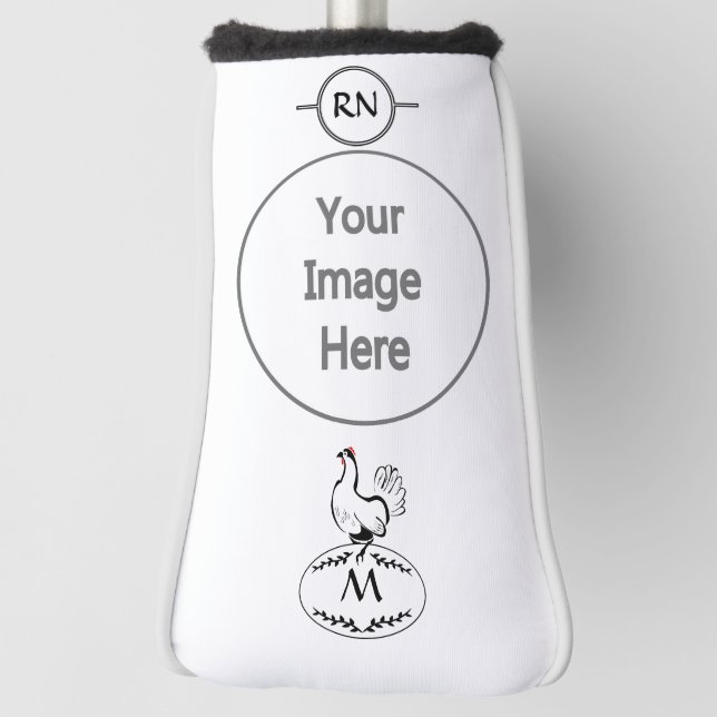 Mother Hen Nesting on aMonogram Egg Golf Head Cover (Rotate 90)