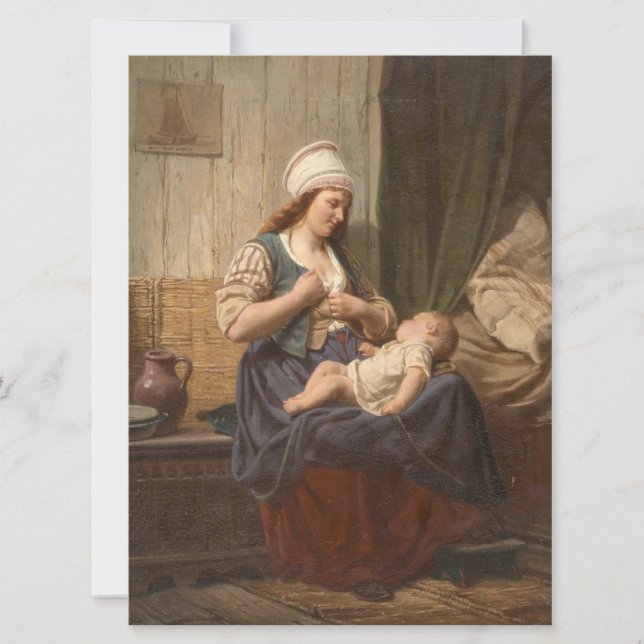 Mother Holding Her Child (by Rudolf Jordan) Card (Front)