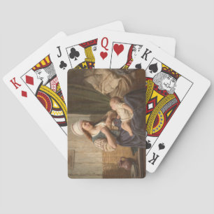 Mother Holding Her Child (by Rudolf Jordan) Playing Cards