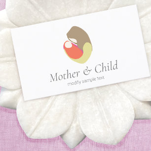 Mother Holding Infant Logo Business Card