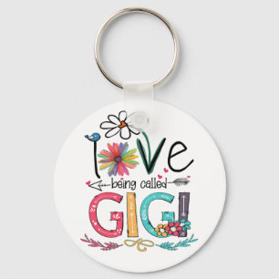 Mother I Love Being Called Gigi Sunflower Birthday Key Ring